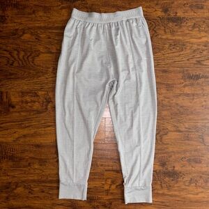 Puma Women’s Joggers Light Gray Sweatpants Tapered Ankle Track Suit Leggings